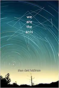 Stars in the sky spinning with title "we are the ants" on the cover. 