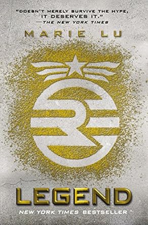 Gold Emblem with Stars and round circle with stripes on the front cover. 
