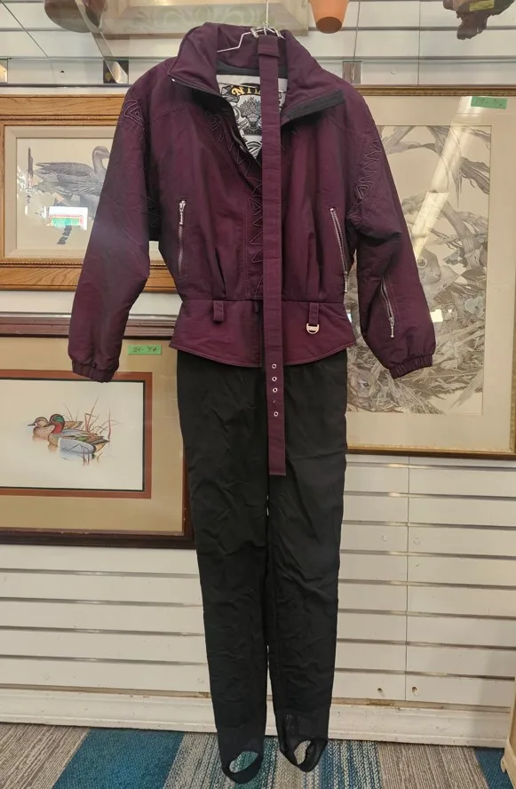 Purple and black ski suit Gold Mine Thrift