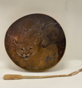 Painted hand drum