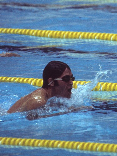 Rod Strachan swimming