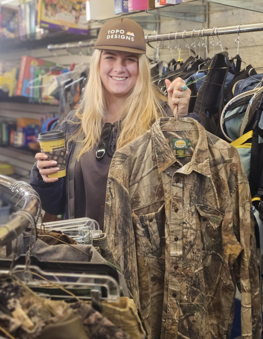 Happy camo shopper - Gold Mine Fall Opening 2024