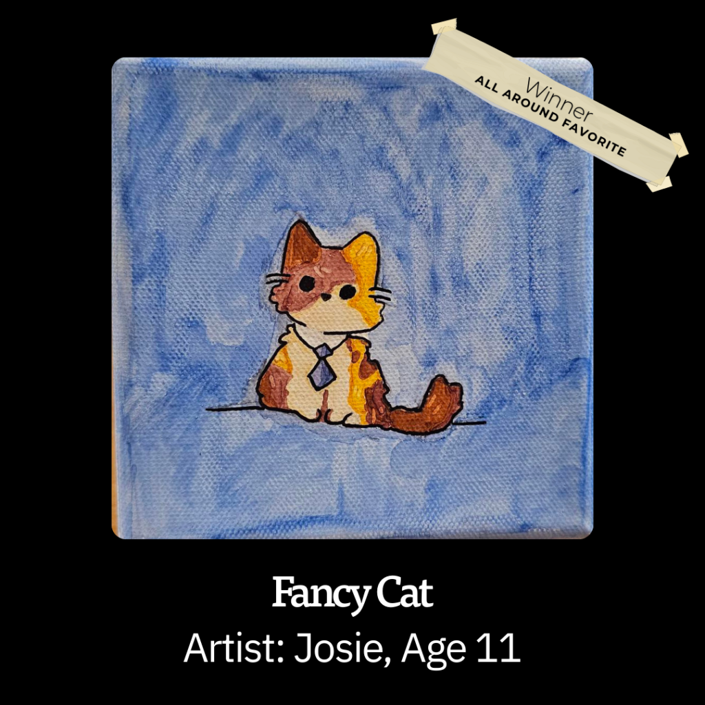 Tiny Art Fancy Cat by Josie Age 11