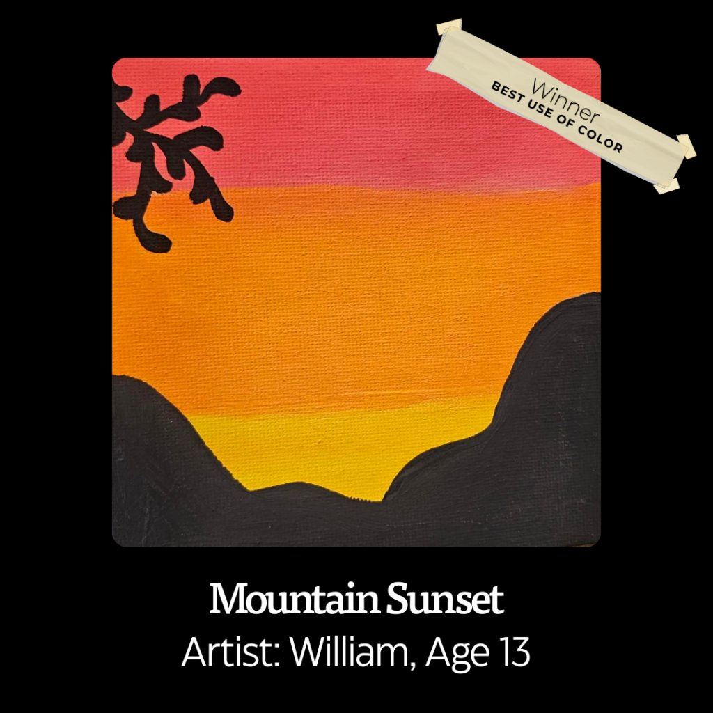 Tiny Art Mountain Sunset