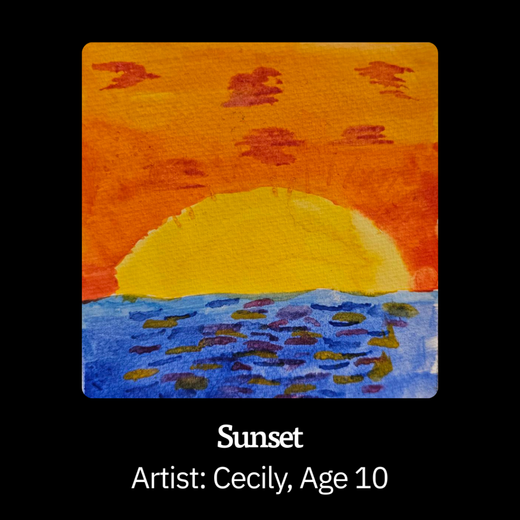 Tiny Artt Sunset by Cecily Age 10