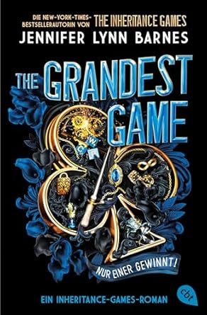 Blue cover with a spade from a playing card on the front with embedded jewels and clock parts. 