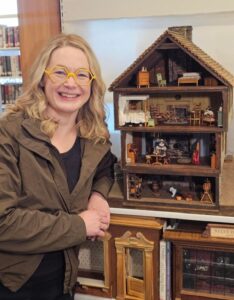 Aly with the Colonial Dollhouse