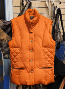 Adrienne Vittadini pumpkin-colored vest LR