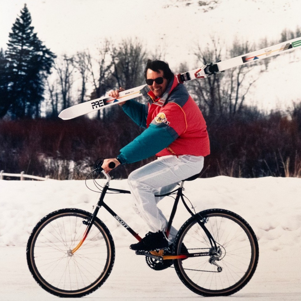 Chuck Ferries on a bike