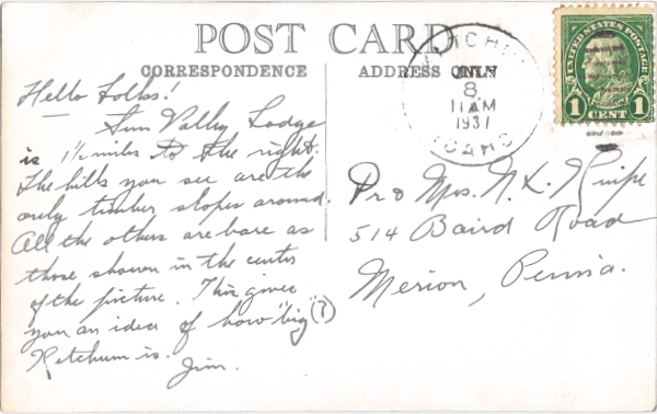 Foyer Postcard back PNG