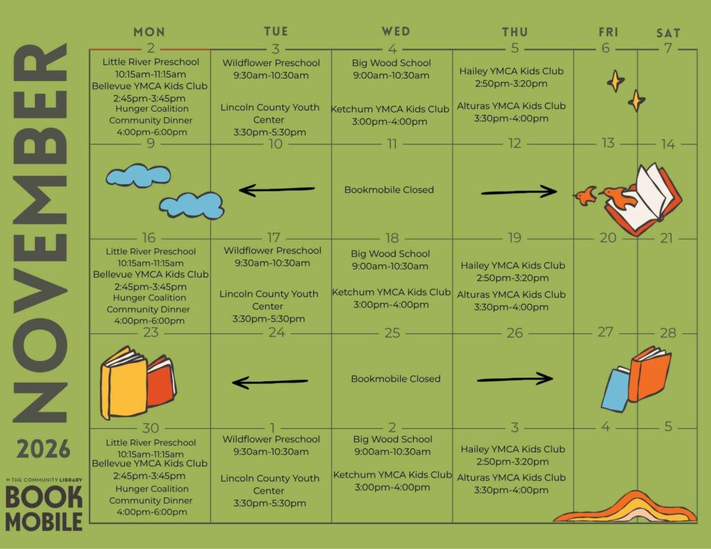 Bookmobile Schedule November 2026