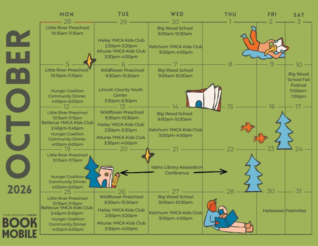 Bookmobile Schedule October 2026