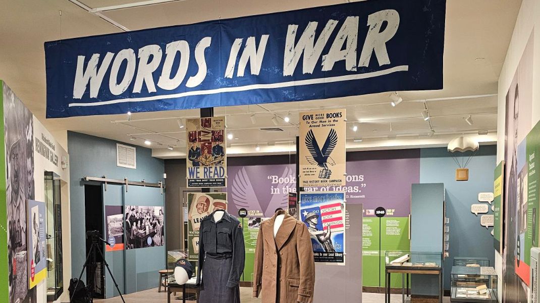 Words in War opening panel