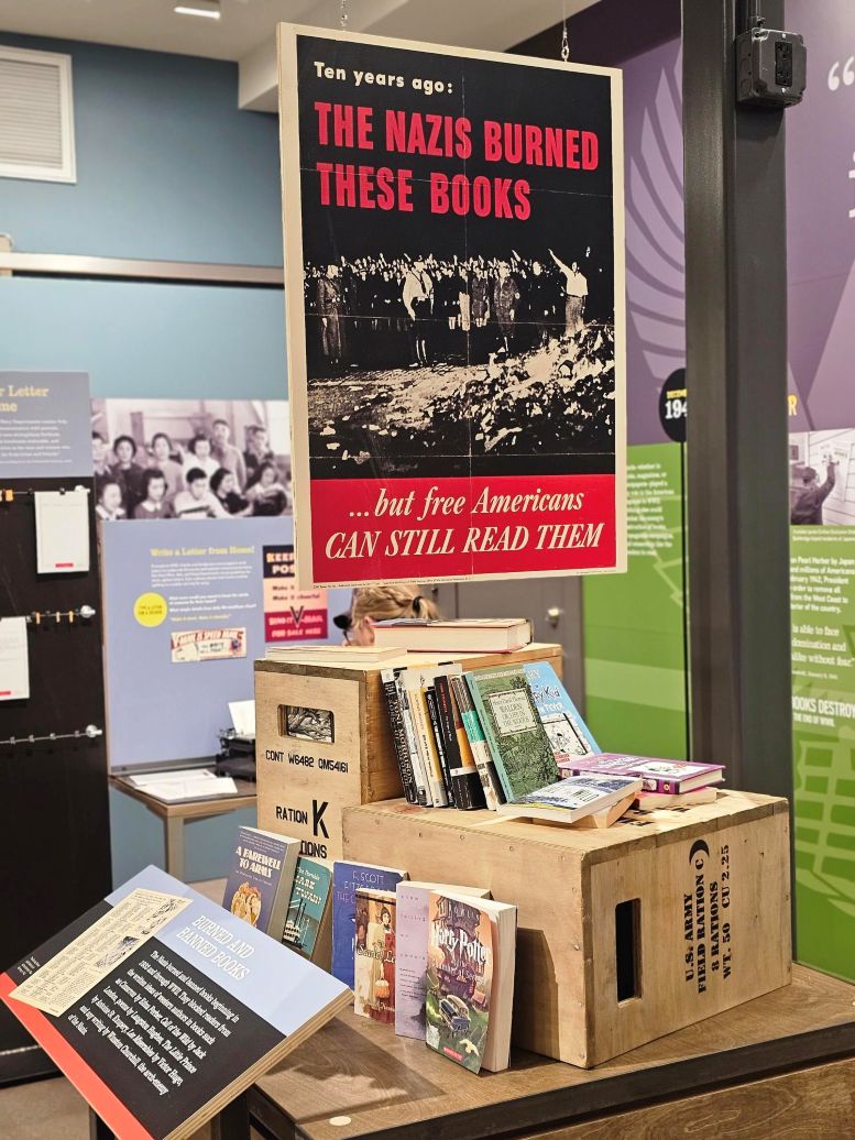 Little Free Library Words in War exhibit