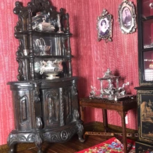This furniture was designed to display precious objects. Silver étagère